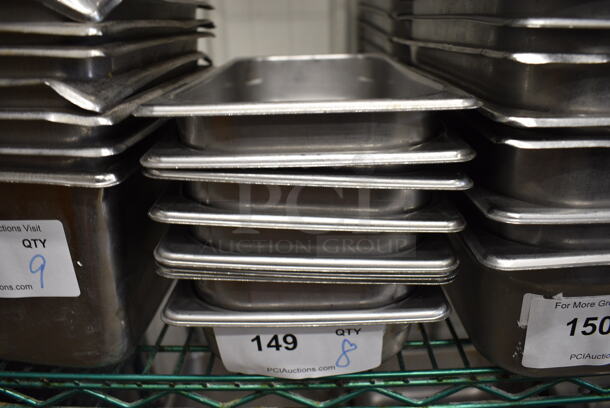 8 Stainless Steel 1/3 Size Drop In Bins. 1/3x2.5. 8 Times Your Bid! - Image 3 of 3