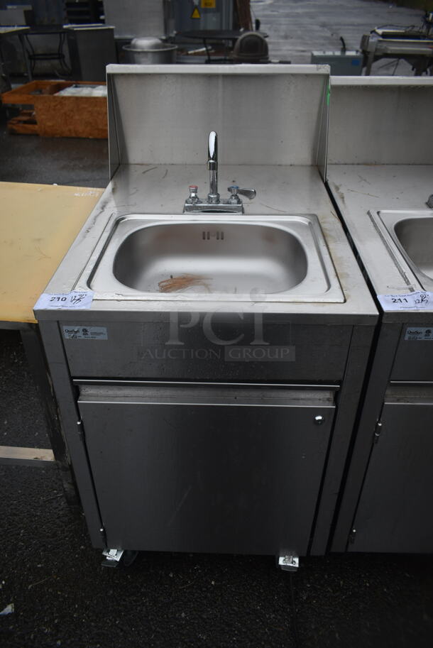QualServ Stainless Steel Commercial Single Bay Portable Sink on Commercial Casters. - Image 1 of 6