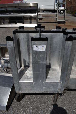 Metal Commercial Dish Rack on Commercial Casters. 22x22x32