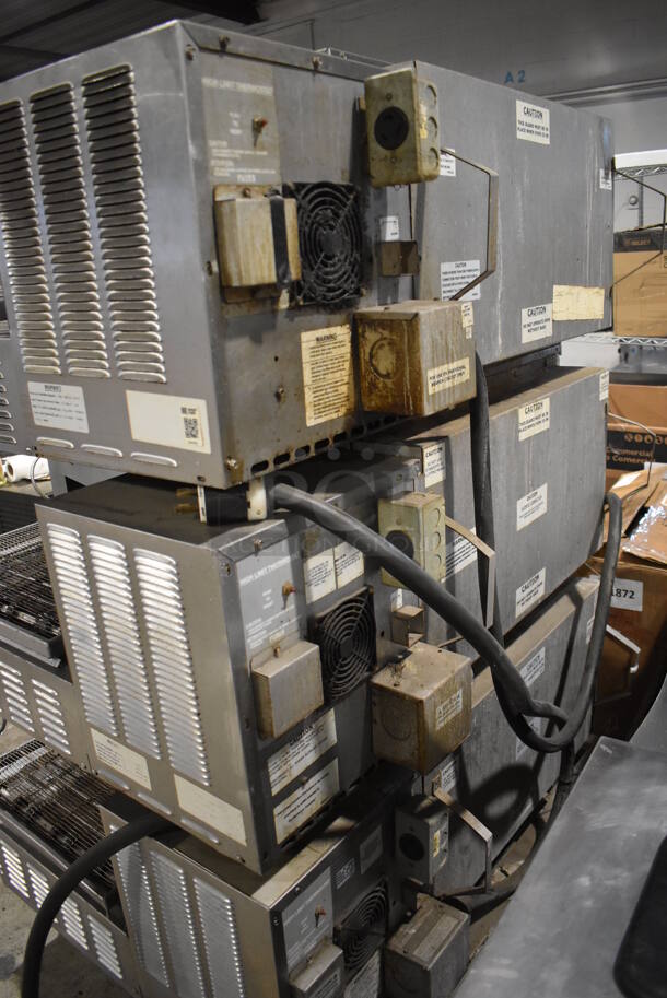 3 Lincoln Impinger Stainless Steel Commercial Electric Powered Conveyor Pizza Oven on Commercial Casters. 120/208 Volts, 3 Phase. 60x37x62. 3 Times Your Bid! - Image 6 of 10