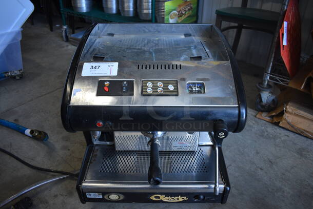 Astoria Model SAE/1N Stainless Steel Commercial Countertop Single Group Espresso Machine w/ Portafilter and Steam Wand. 120 Volts, 1 Phase. 20x19x21