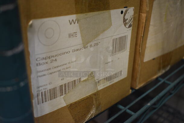 24 BRAND NEW IN BOX! White Ceramic Saucers. 6.25x6.25x1. 24 Times Your Bid! - Image 3 of 3