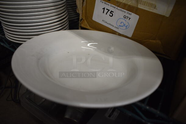24 BRAND NEW IN BOX! White Ceramic Pasta Plates. 9x9x1.5. 24 Times Your Bid! - Image 2 of 3