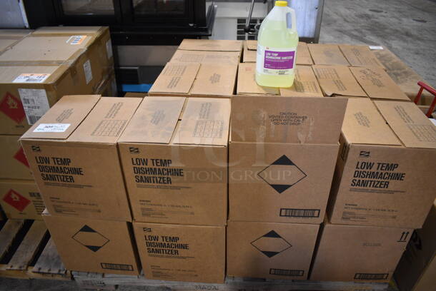 PALLET LOT of 22 BRAND NEW! Boxes of 4 Ecolab Low Temp Dishmachine Sanitizer Jugs. Total of 88 Jugs. 6x6x12. 22 Times Your Bid! - Image 4 of 4