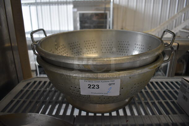 2 Metal Colanders. 19x17x8.5. 2 Times Your Bid!