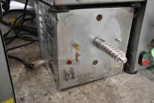 2 Olde Tyme PN1/PN2 Stainless Steel Commercial Countertop Nut Grinder Base. 115 Volts, 1 Phase. 2 Times Your Bid! One Is Tested and Working! One Does Not Power On. - Image 5 of 6