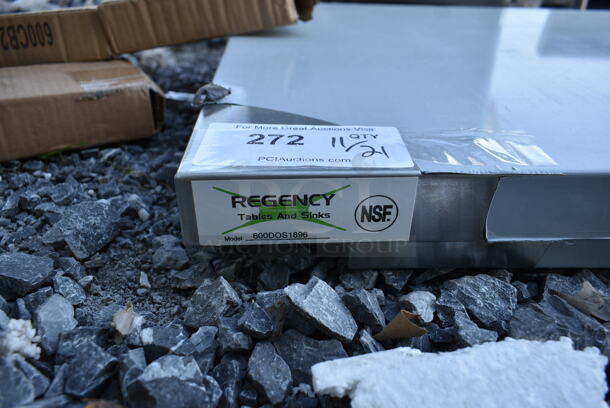 BRAND NEW SCRATCH AND DENT! Regency 600DOS1896 Stainless Steel Commercial 2 Tier Shelf. - Image 4 of 4