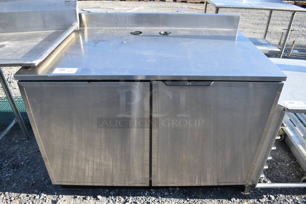 Duke Stainless Steel Commercial 2 Door Counter w/ Back Splash. 48x30x40