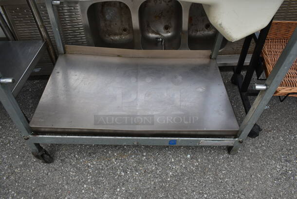 Metal 2 Tier Cart on 2 Casters. - Image 4 of 5