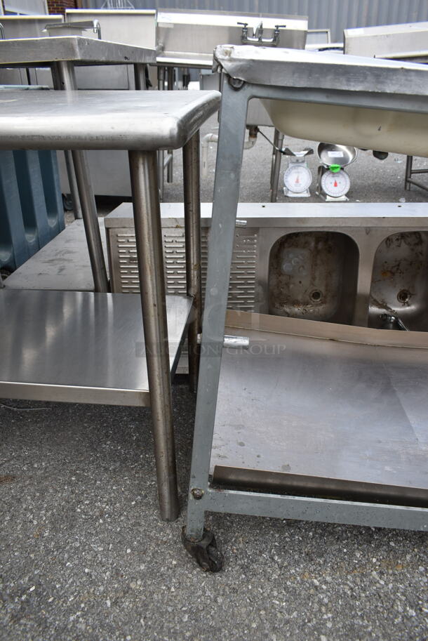 Metal 2 Tier Cart on 2 Casters. - Image 5 of 5