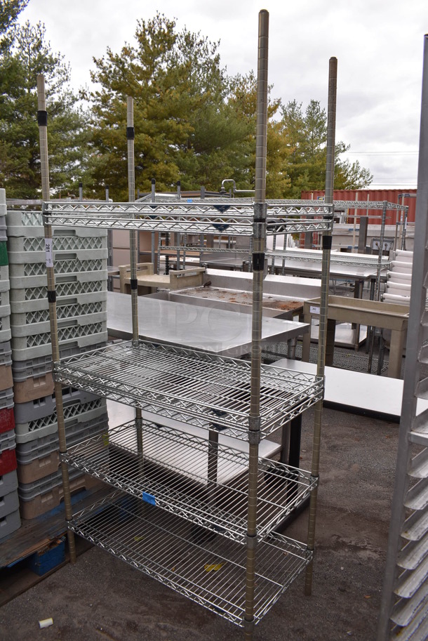 Metro Chrome Finish 6 Tier Wire Shelving Unit. BUYER MUST DISMANTLE. PCI CANNOT DISMANTLE FOR SHIPPING. PLEASE CONSIDER FREIGHT CHARGES. 36x18x74 - Image 2 of 3
