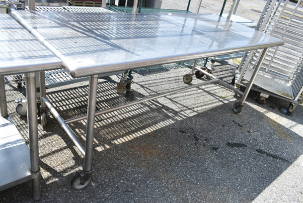 Stainless Steel Table on Commercial Casters.  - Image 1 of 4