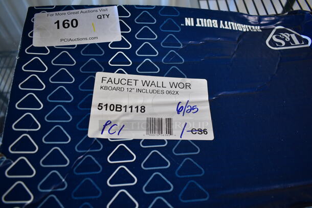BRAND NEW SCRATCH AND DENT! T&S B-1118 Wall Mounted Workboard Faucet with 4" Centers - 12" Swing Nozzle - Image 3 of 3