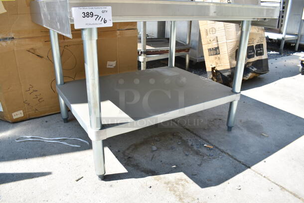 BRAND NEW SCRATCH AND DENT! Regency 600ES3036G 30" x 36" 16-Gauge Stainless Steel Equipment Stand with Galvanized Undershelf - Image 3 of 5