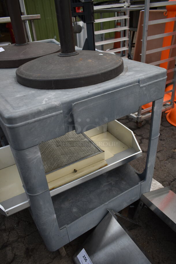 Gray Poly 2 Tier Cart on Commercial Casters. - Image 4 of 4