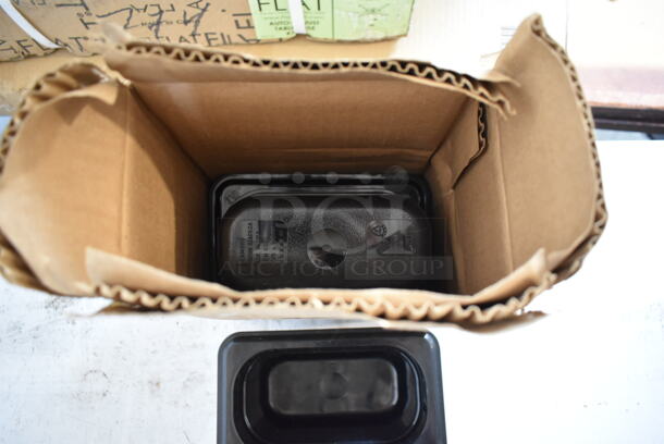 Box of 6 BRAND NEW! Black Poly 1/9 Size Drop In Bins. 1/9x4 - Image 3 of 3