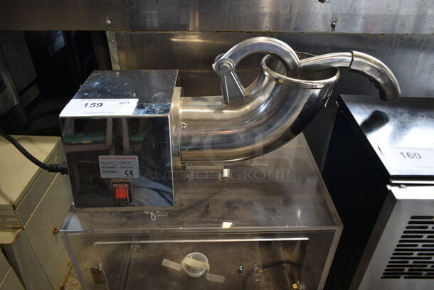 ZY-SB130 Metal Commercial Countertop Sno Cone Machine on Clear Poly Merchandising Case. 110 Volts, 1 Phase. Tested and Working! - Image 3 of 8