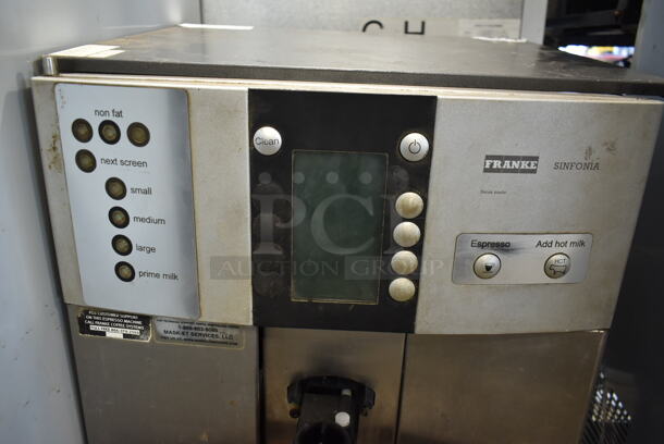 Franke Sinfonia Metal Commercial Countertop Automatic Coffee Espresso Machine. Missing Hoppers. - Image 3 of 8