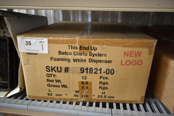 Box of 12 BRAND NEW! Betco Clario Foaming White Soap Dispensers. - Image 2 of 5