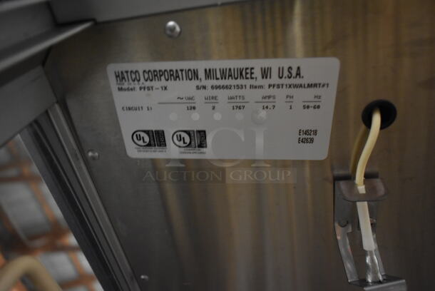 Hatco PFST-1X Stainless Steel Commercial Single Door Reach In Warmer Merchandiser on Commercial Casters. 120 Volts, 1 Phase. Tested and Working! - Image 6 of 6