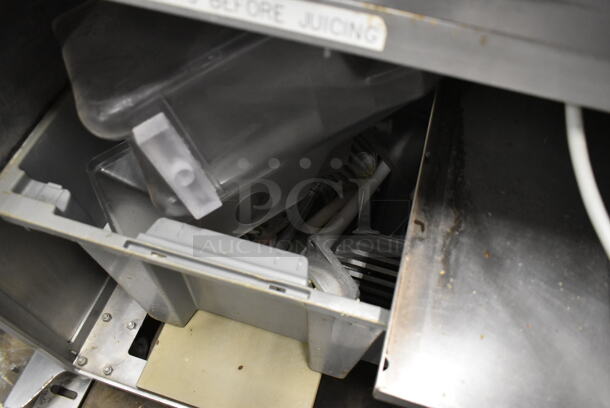 Fresh N Squeeze POS-1 Stainless Steel Commercial Floor Style Automatic Citrus Juicer on Commercial Casters. 120 Volts, 1 Phase. Tested and Working! - Image 8 of 9