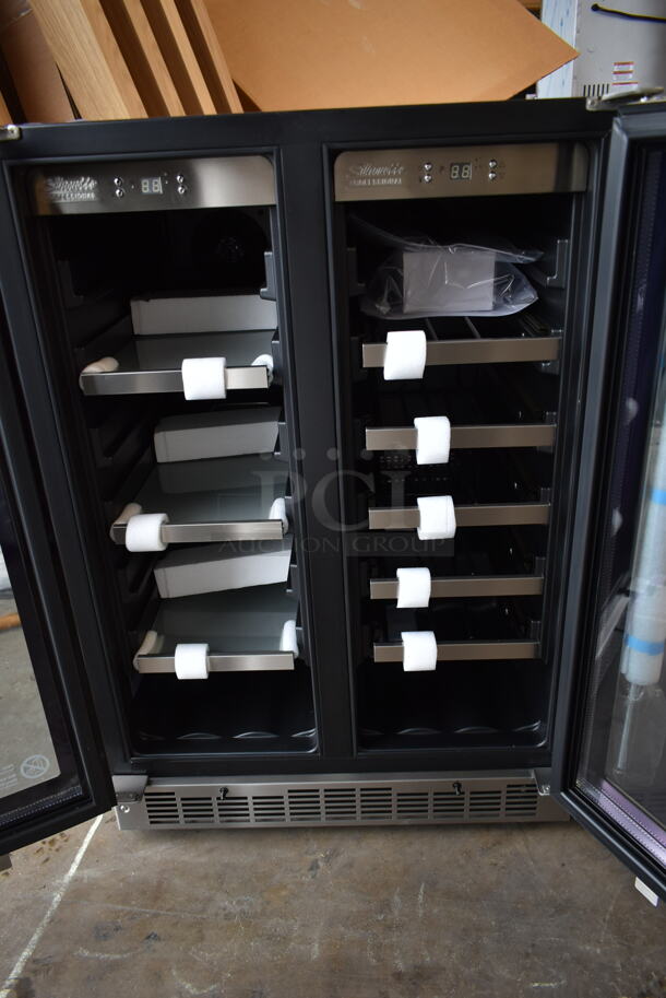 BRAND NEW SCRATCH AND DENT! Danby DBC047D2BSSPR Silhouette 24” 4.7 cubic foot French Door Beverage Center Merchandiser. 115 Volts, 1 Phase. Tested and Working! - Image 4 of 7