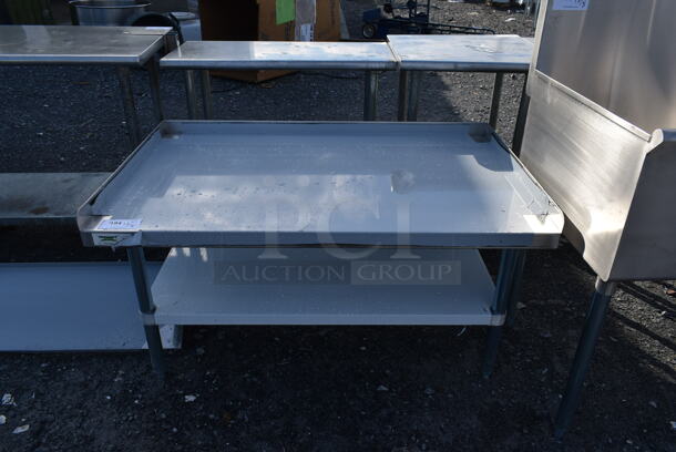 BRAND NEW SCRATCH AND DENT! Regency 600ES3048G Stainless Steel Commercial Equipment Stand w/ Under Shelf.  - Image 1 of 5