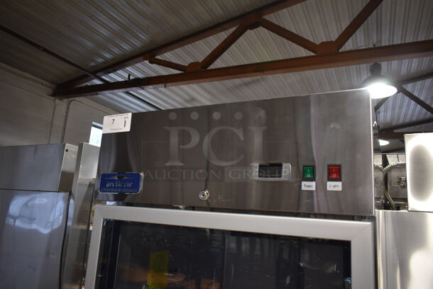 BRAND NEW! Arctic Air AGR23 Stainless Steel Commercial Single Door Reach In Cooler Merchandiser w/ Poly Coated Racks. 115 Volts, 1 Phase. Tested and Working! - Image 3 of 7