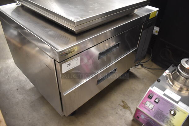 Delfield Commercial Stainless Steel Two-Drawer Chef Base On Commercial Casters. Tested and Does Not Power On. - Image 3 of 7