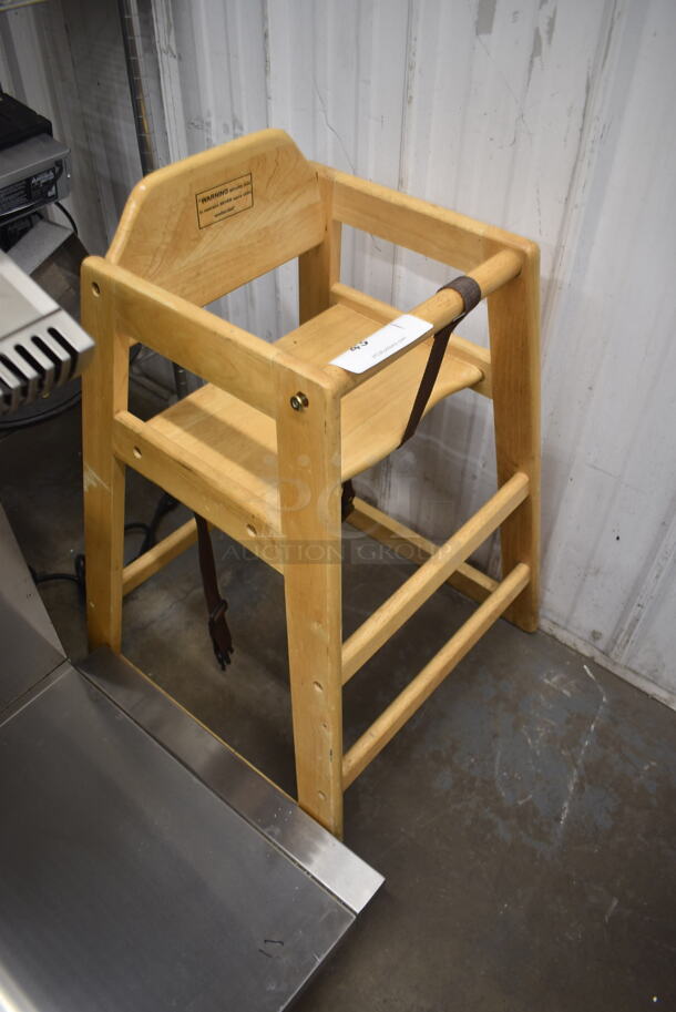 Wood High Chair With Waist Strap - Image 2 of 3