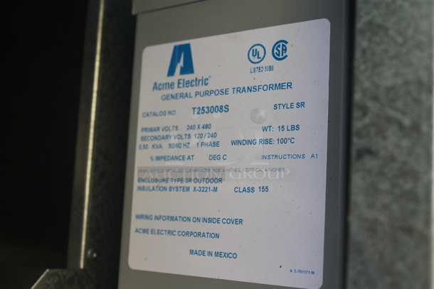 BRAND NEW SCRATCH AND DENT! 2022 Above Air HKC-036X-4-000-00-00-SF-MI-A Metal Commercial Ceiling Mounted Horizontal Air Conditioner. 460 Volts, 3 Phase.  - Image 4 of 6