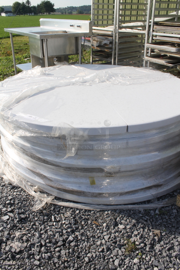 11 BRAND NEW! 72" Choice Round White Poly Folding Tables. 11 Times Your Bid! - Image 2 of 3