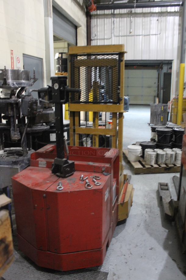 Metal Commercial Electric Powered Narrow Aisle Single Reach Forklift. BUYER MUST REMOVE - Image 2 of 6