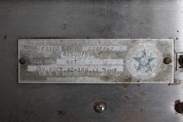 2 Blodgett FA100 Stainless Steel Commercial Natural Gas Powered Full Size Convection Ovens w/ View 
Through Doors and Metal Oven Racks. 42,500 BTU. 2 Times Your Bid! - Image 8 of 8