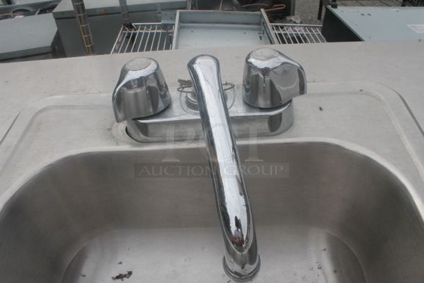 Stainless Steel Commercial Single Bay Portable Sink w/ Faucet and Handles on Commercial Casters. Bay 12x10x6 - Image 5 of 9