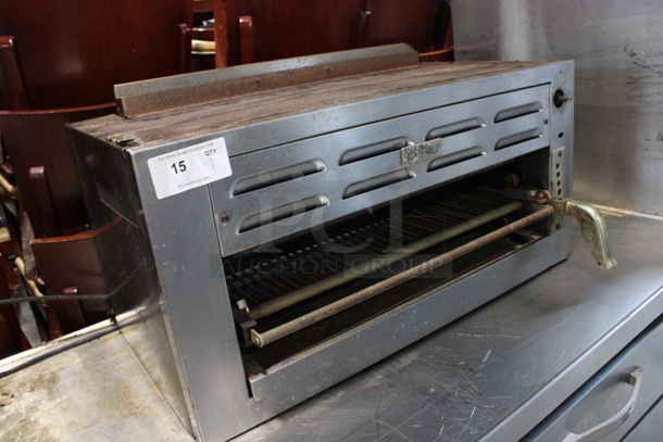 Wolf Stainless Steel Commercial Countertop Natural Gas Powered Cheese Melter. 36x25x21 - Image 2 of 6