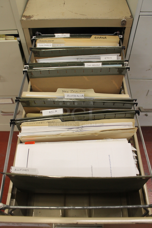 Tan Metal 2 Drawer Filing Cabinet. BUYER MUST REMOVE. - Image 6 of 6