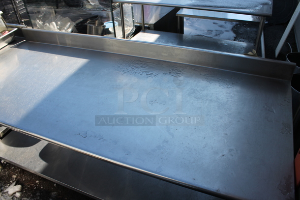 Stainless Steel Commercial Table w/ Back Splash and Under Shelf. - Image 2 of 3