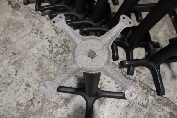 5 Black Metal Table Bases. 21x21x28. 5 Times Your Bid! - Image 2 of 4