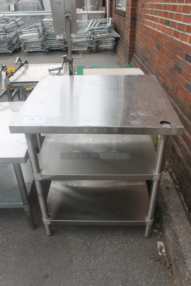 Stainless Steel Commercial Table w/ 2 Stainless Steel Under Shelves. - Image 1 of 6