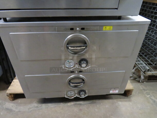 One Stainless Steel 2 Drawer Toastmaster Warmer. 29X22X19.5