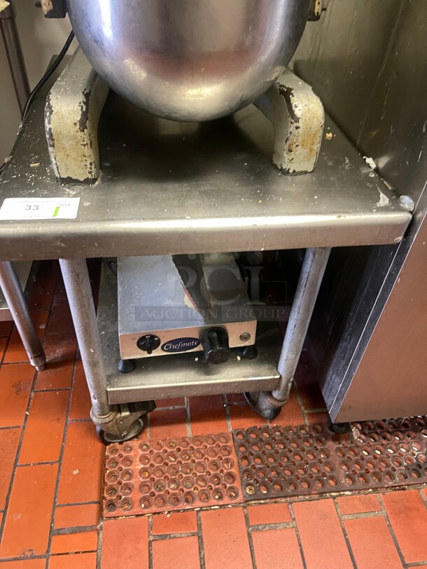 Commercial Heavy Duty Stainless Steel Mixer stand on Wheels NSF - Image 2 of 5