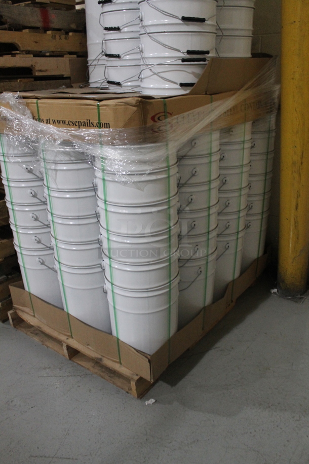 ALL ONE MONEY! PALLET LOT of Metal White Buckets. BUYER MUST REMOVE. - Image 3 of 3