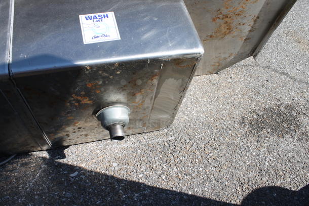 Stainless Steel Commercial 3 Bay Sink w/ Dual Drain Boards. Missing 2 Legs. Bays 20x20. Drain Boards 18.5x27 - Image 4 of 6