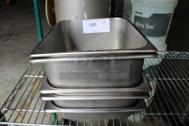 5 Various Stainless Steel 1/2 Size Drop In Bins. 1/2x2, 1/2x4, 1/2x6. 5 Times Your Bid! - Image 2 of 4