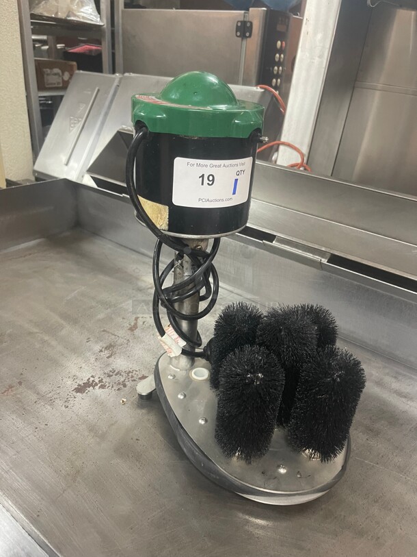 Nice! NOBLE  COMMERCIAL SUBMERSIBLE MOTORIZED GLASS WASHING BRUSHES Great For Bar NSF 115 Volt Tested and Wokring! - Image 1 of 8