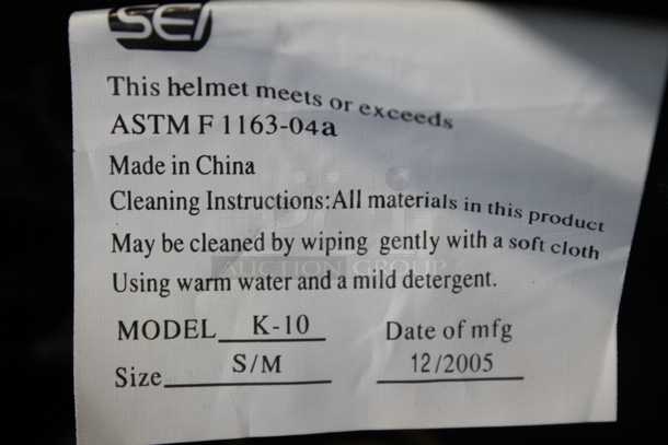 Lot of 4 Various Horseback Riding Helmets Including JR8 By Charles Owen Size 6 7/8, Aegis 6-3/4, Model K-10 Size S/M, Samshield 6-3/8. 4 Times Your Bid! - Image 7 of 12