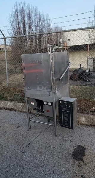 One Stainless Steel Jackson Dishwasher. Model# Tempstar. 208 Volt. 3 Phase. 41X29X67