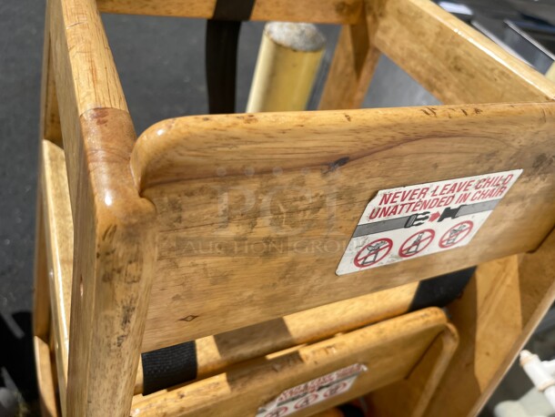 Wooden Kids High Chair Great For Restaurant  - Image 5 of 8