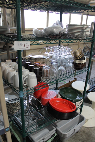ALL ONE MONEY! Tier Lot of Various Items Including Plates and Poly Bowls